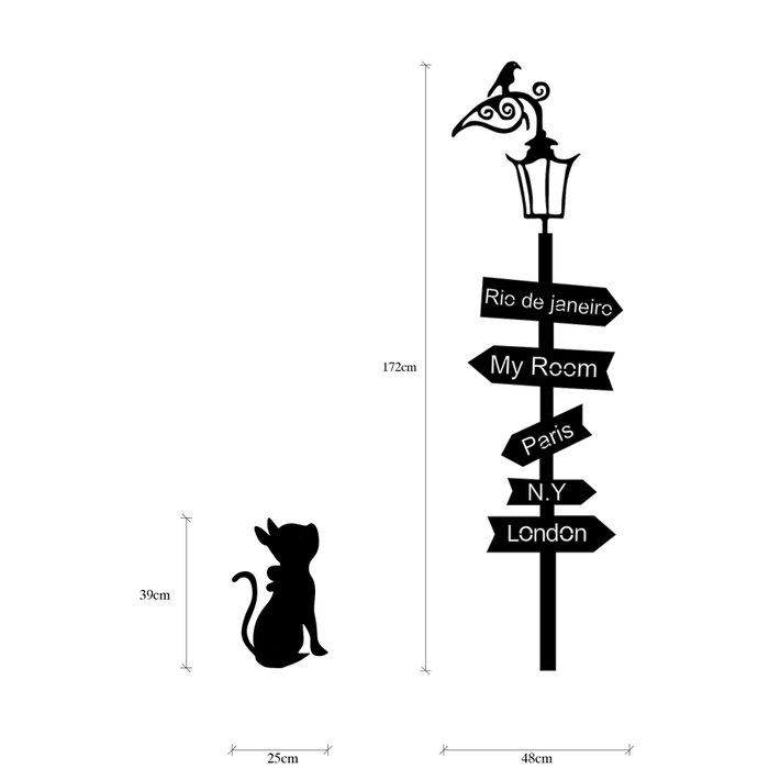 Wallity Where To Go ? Escultura de pared metálica negra Wallity Where To Go ? Escultura de pared metálica negra